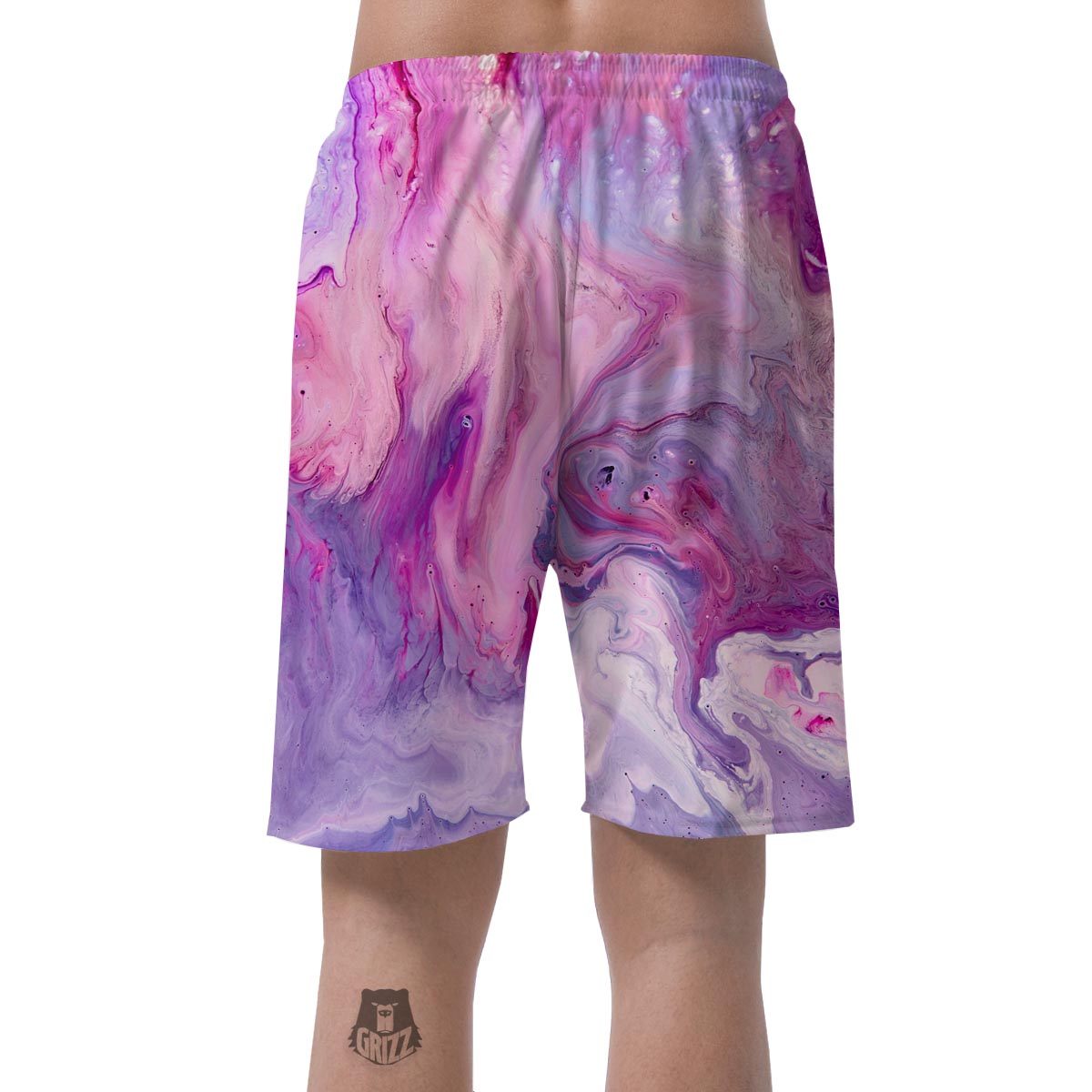 Purple Marble Men's Shorts-grizzshop