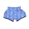 Purple Mermaid Teal Scales Muay Thai Boxing Shorts-grizzshop