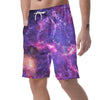 Purple Nebula Galaxy Space Men's Shorts-grizzshop