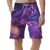 Purple Nebula Galaxy Space Men's Shorts-grizzshop