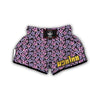 Purple Orchid Print Pattern Muay Thai Boxing Shorts-grizzshop