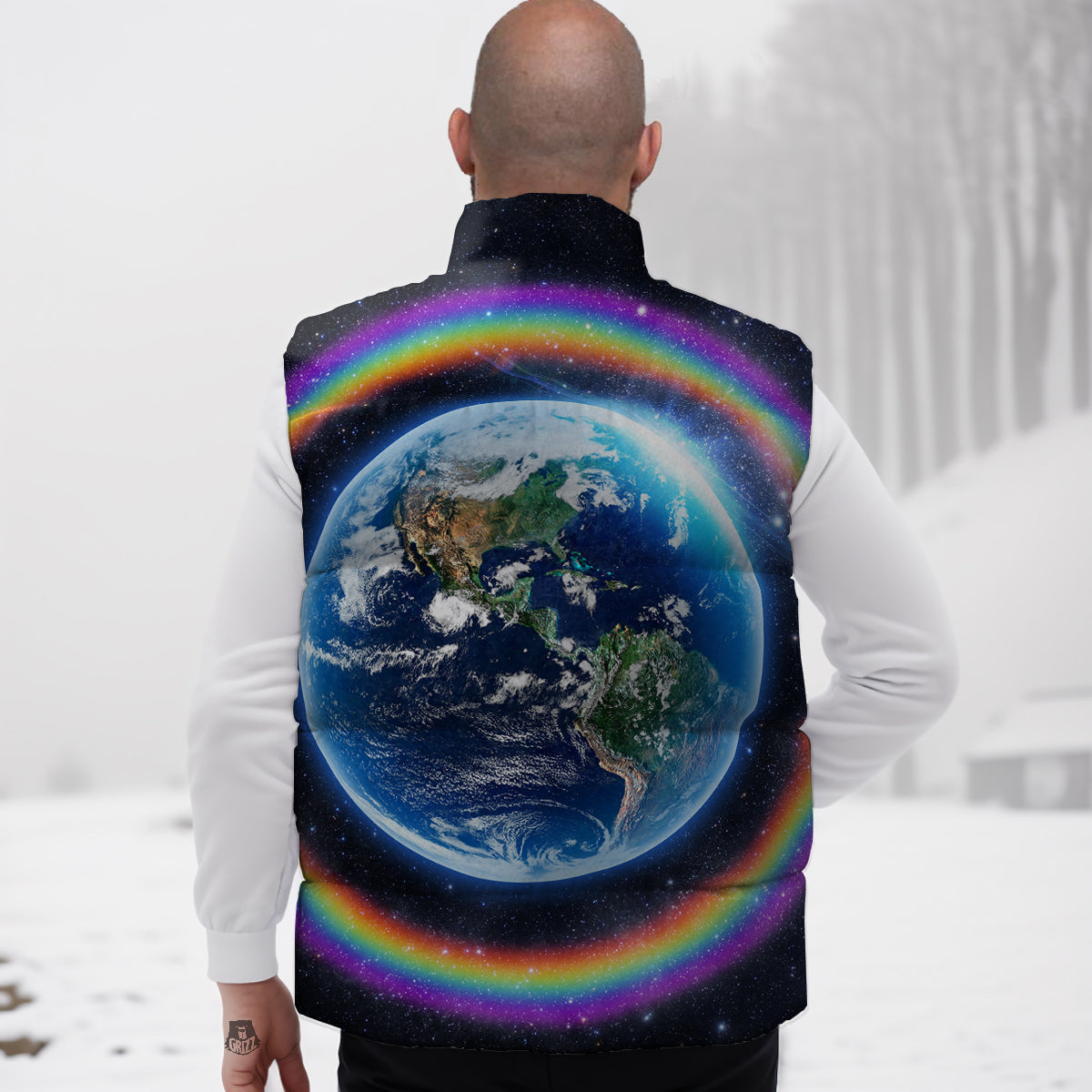Purple Paisley Pattern Print Down Vest