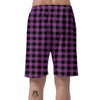 Purple Plaid Men's Shorts-grizzshop