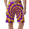 Purple Psychedelic Optical illusion Men's Shorts-grizzshop