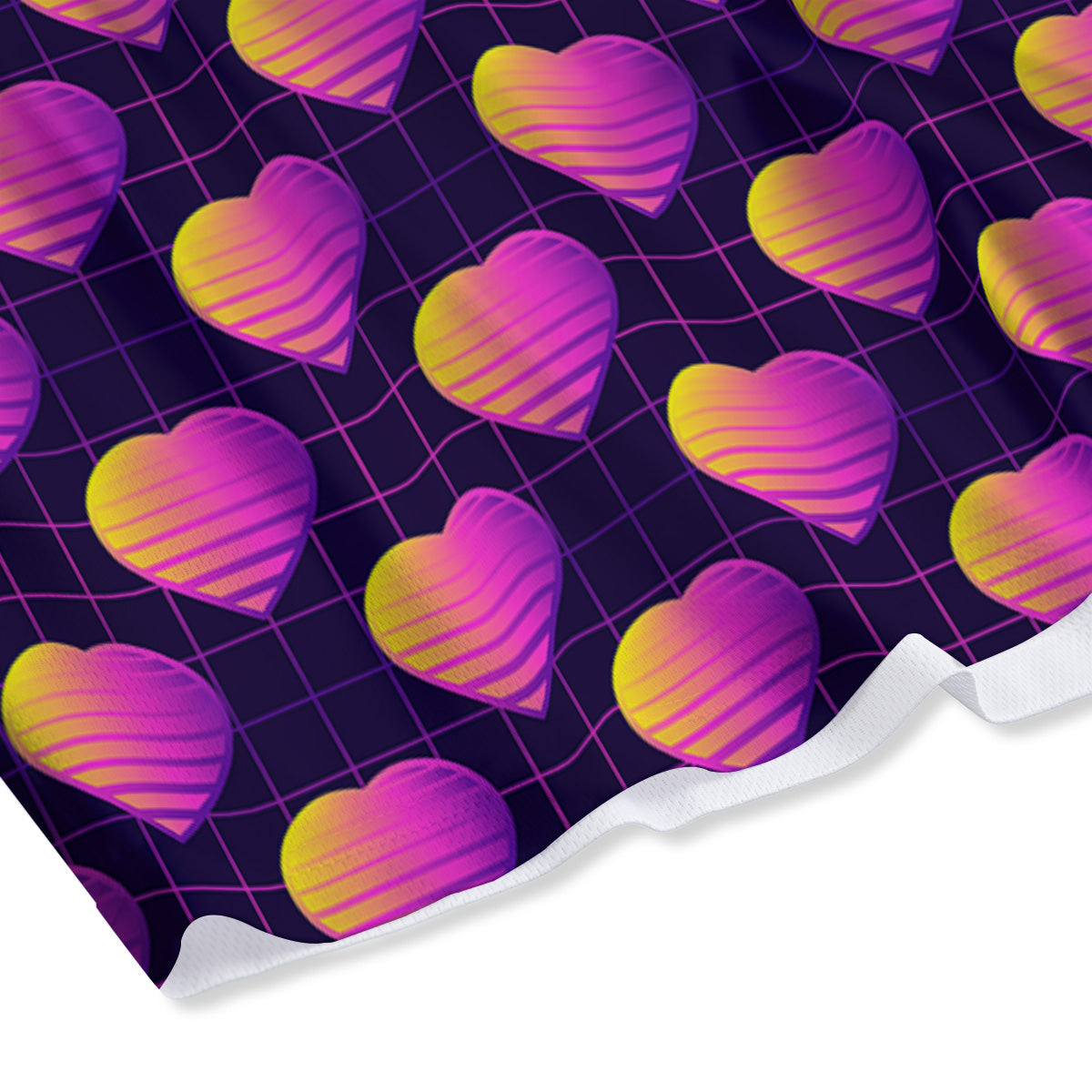 Rose Purple Dark Print Mesh Shorts