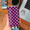 Purple Retro Heart Print Pattern Tumbler-grizzshop