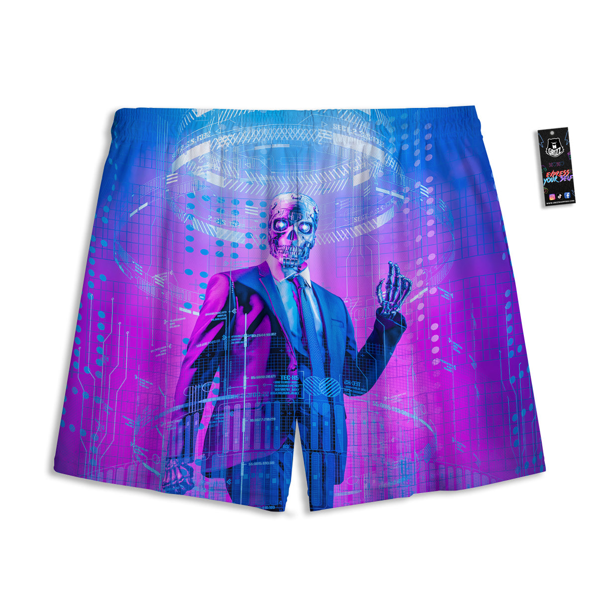 Sagittarius Cute Cartoon Print Pattern Mesh Shorts