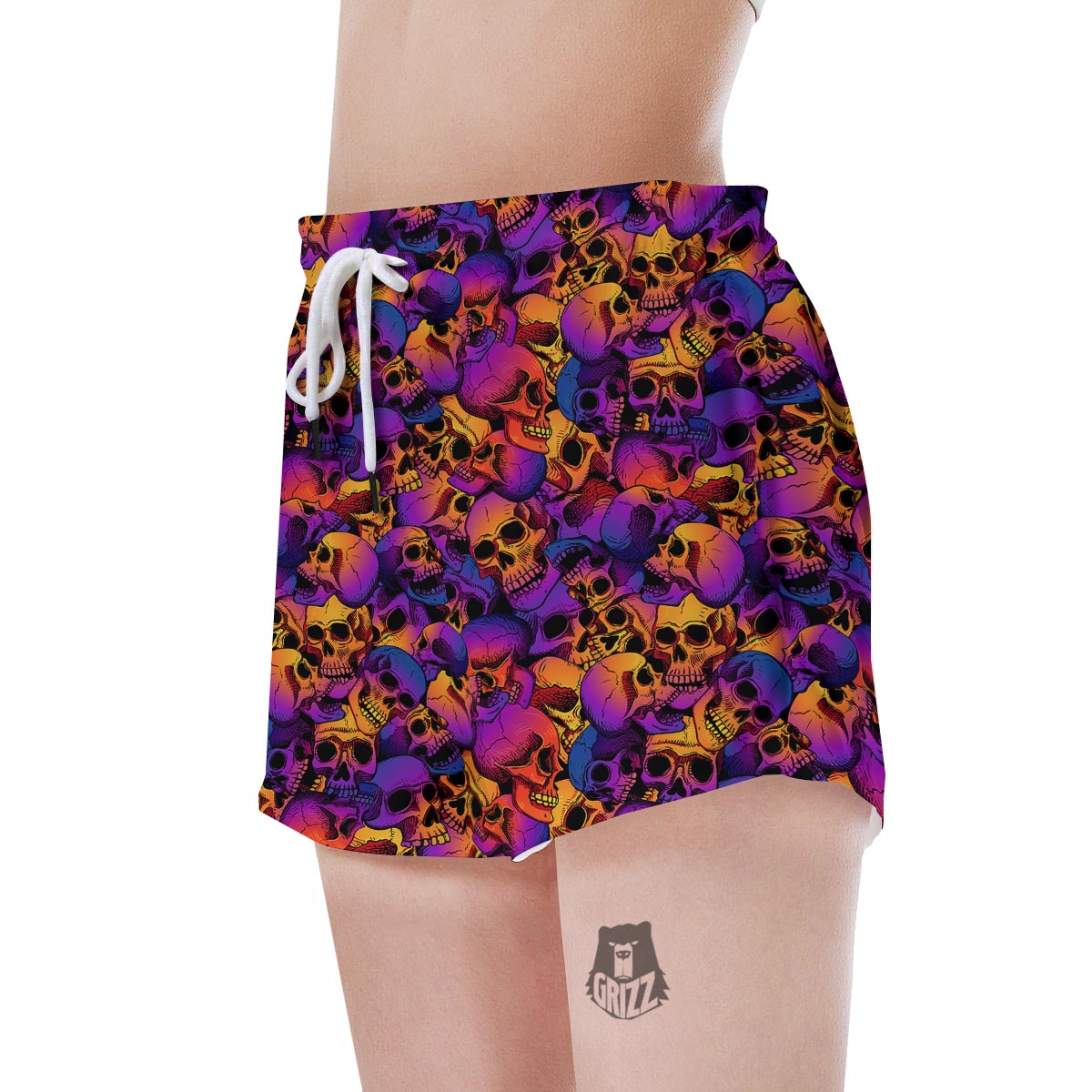 Purple Skull Women's Shorts-grizzshop