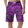 Purple Tie Dye Men's Shorts-grizzshop