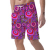 Purple Trippy Hippie Men's Shorts-grizzshop