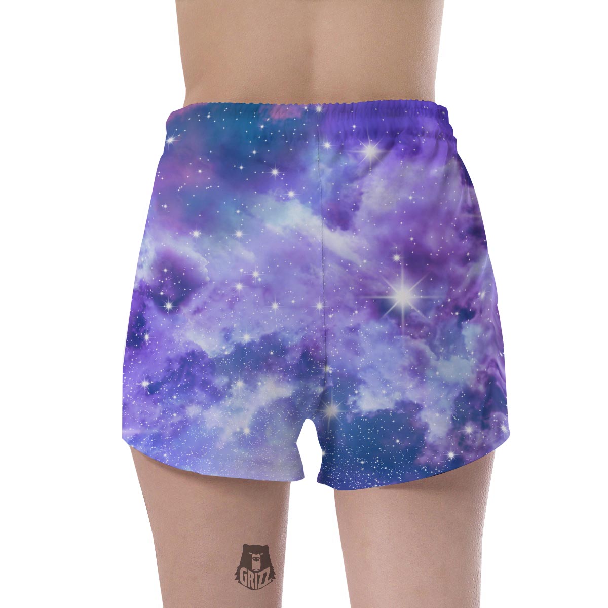Purple Universe Galaxy Women's Shorts-grizzshop