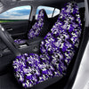 Purple White Abstract Camouflage Print Car Seat Covers-grizzshop