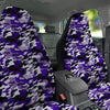 Purple White Abstract Camouflage Print Car Seat Covers-grizzshop