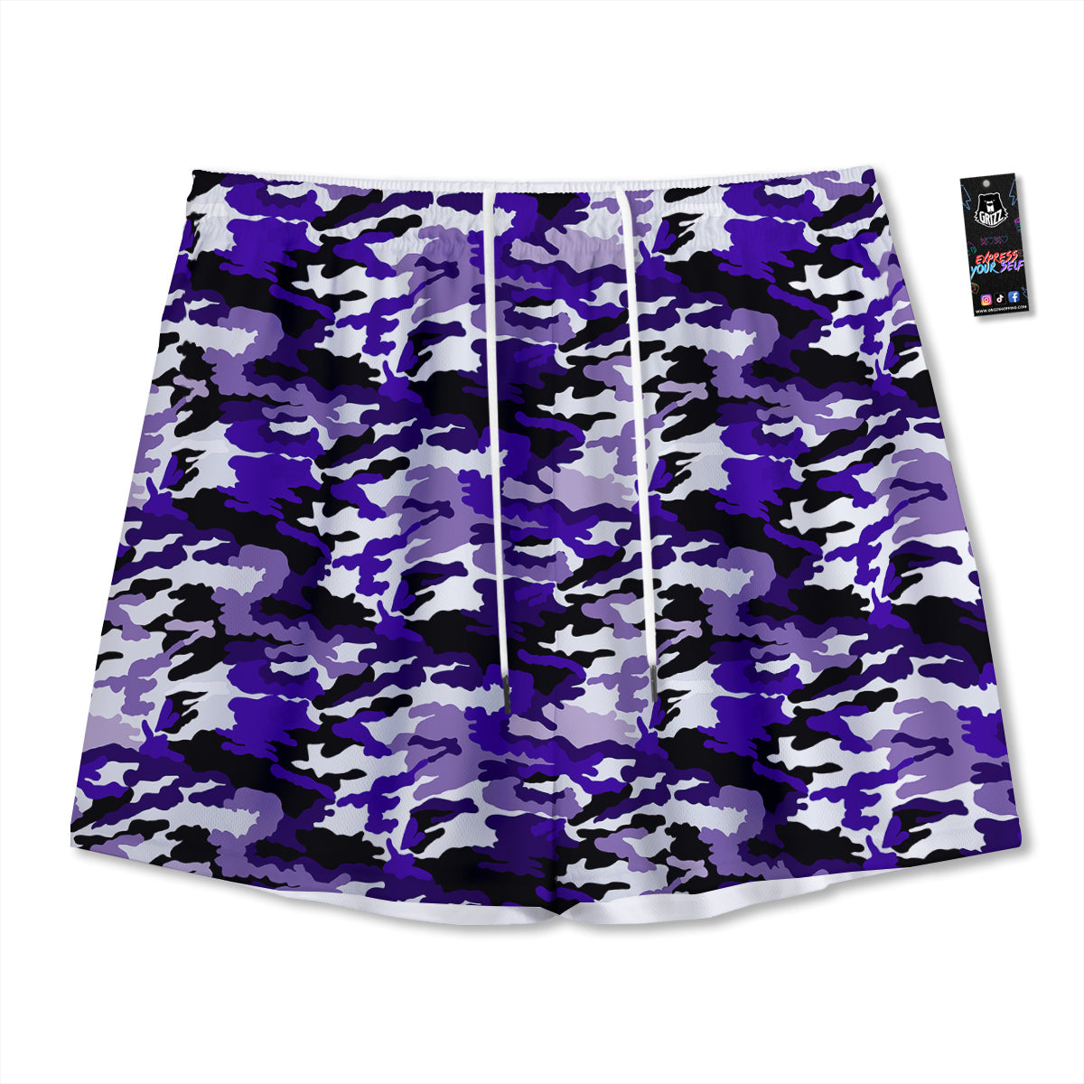 Saint Patrick's Day Green Clover Print Mesh Shorts