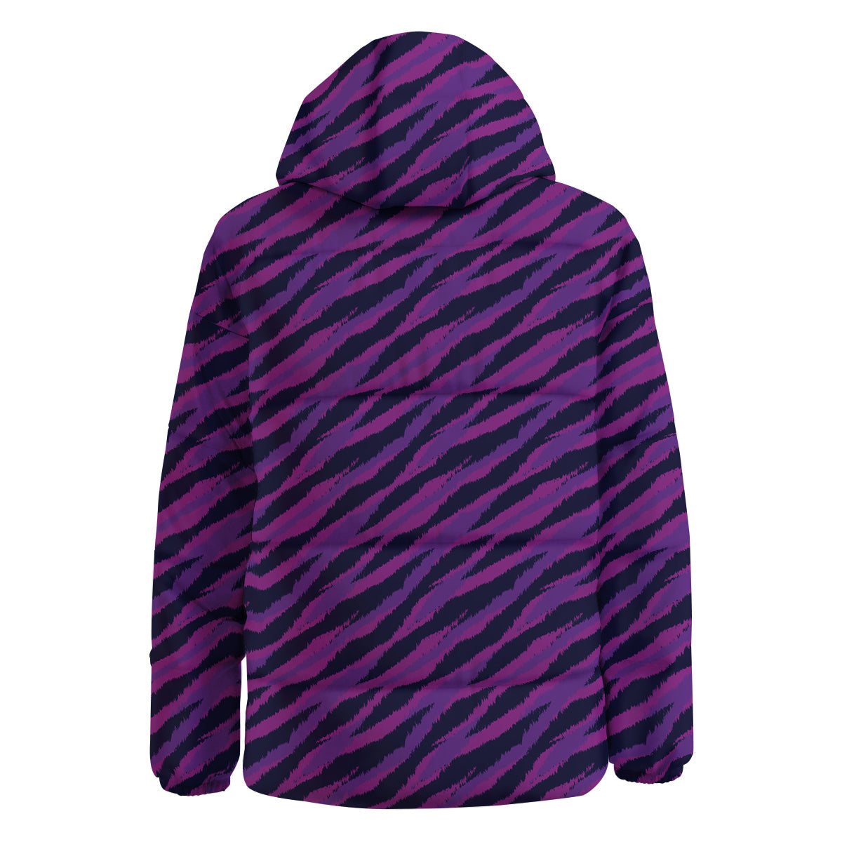 Purple Zebra Print Down Jacket-grizzshop