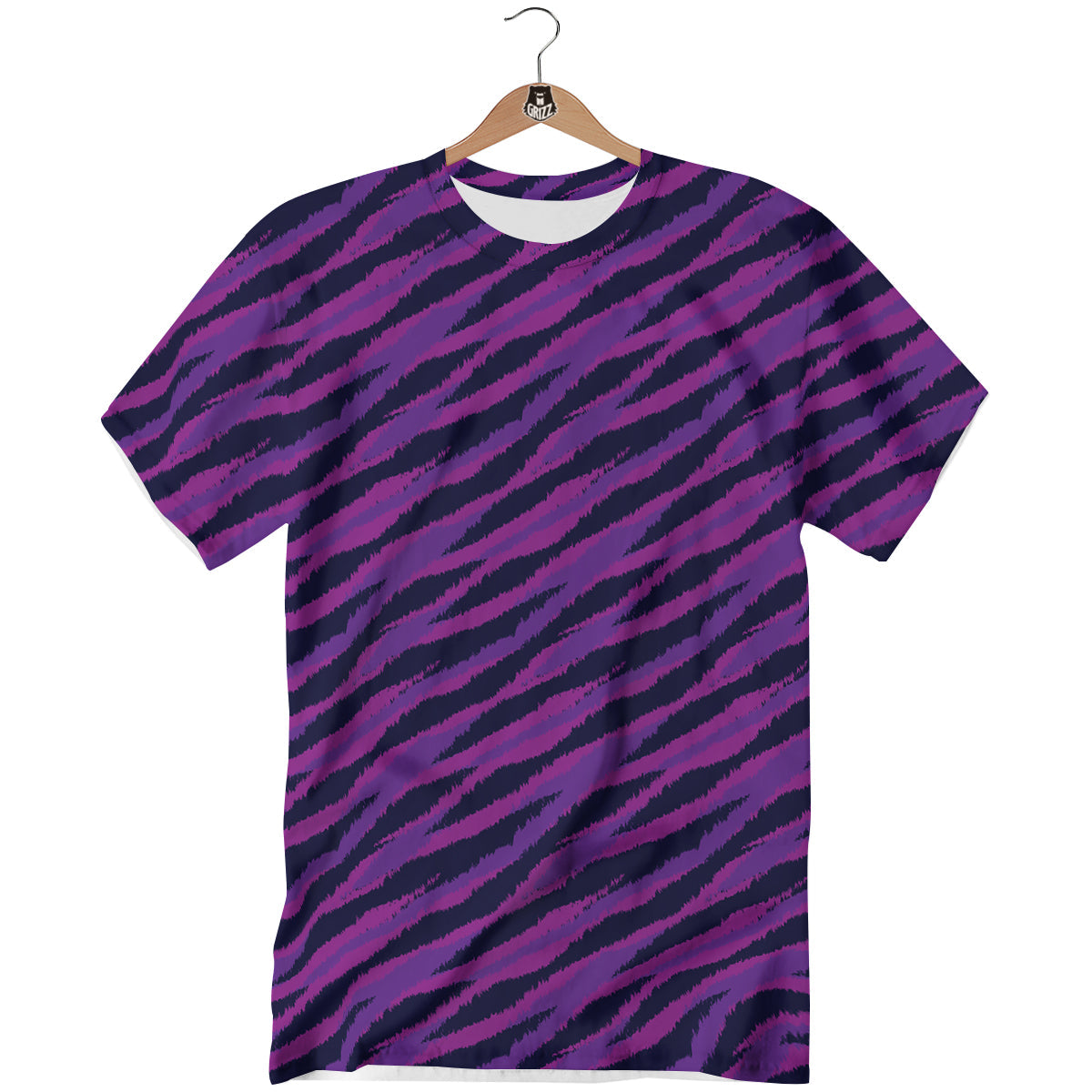 Purple Zebra Print T-Shirt-grizzshop