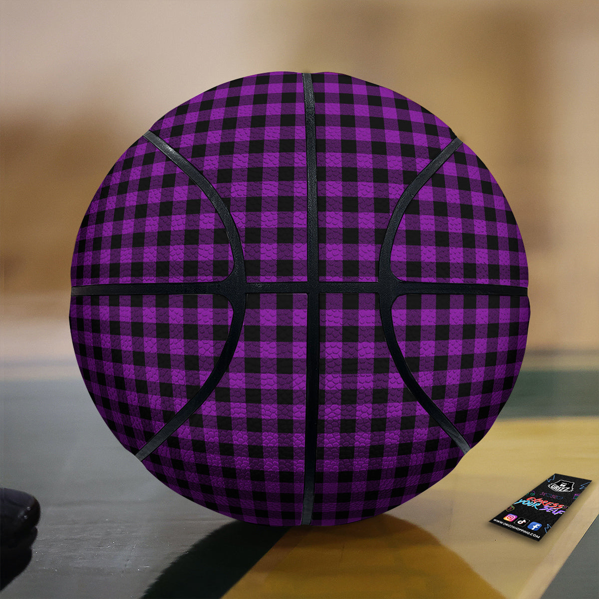 Rose Print Monochrome Pattern Basketball