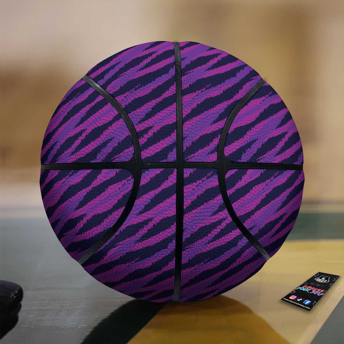 Purple Zebra Print Basketball