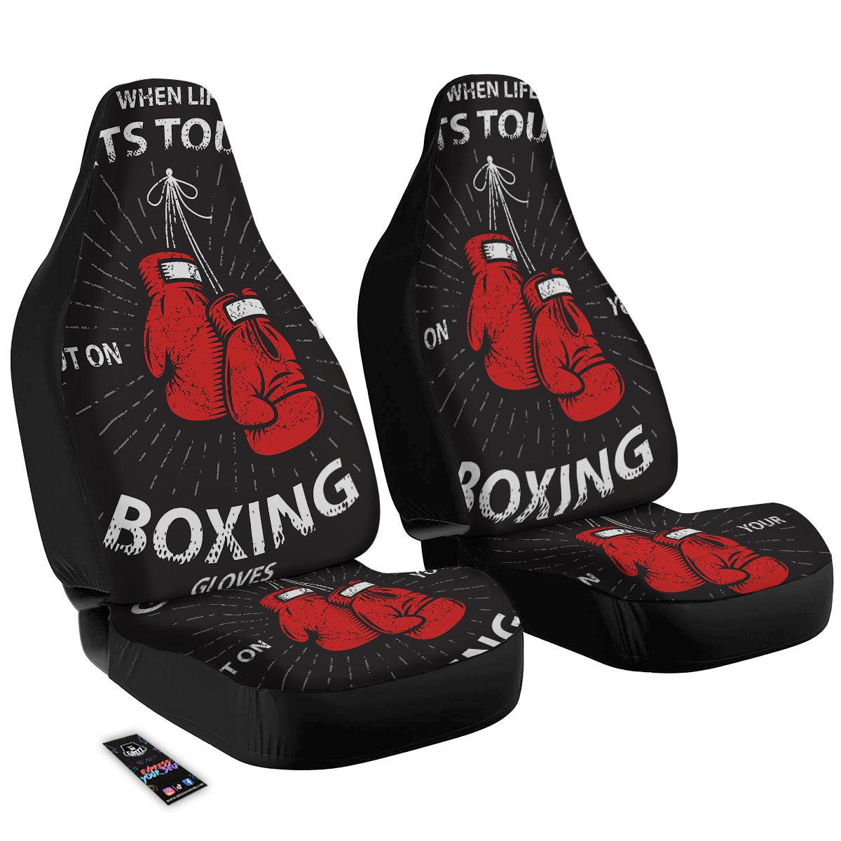 Put On Your Boxing Gloves Print Car Seat Covers-grizzshop