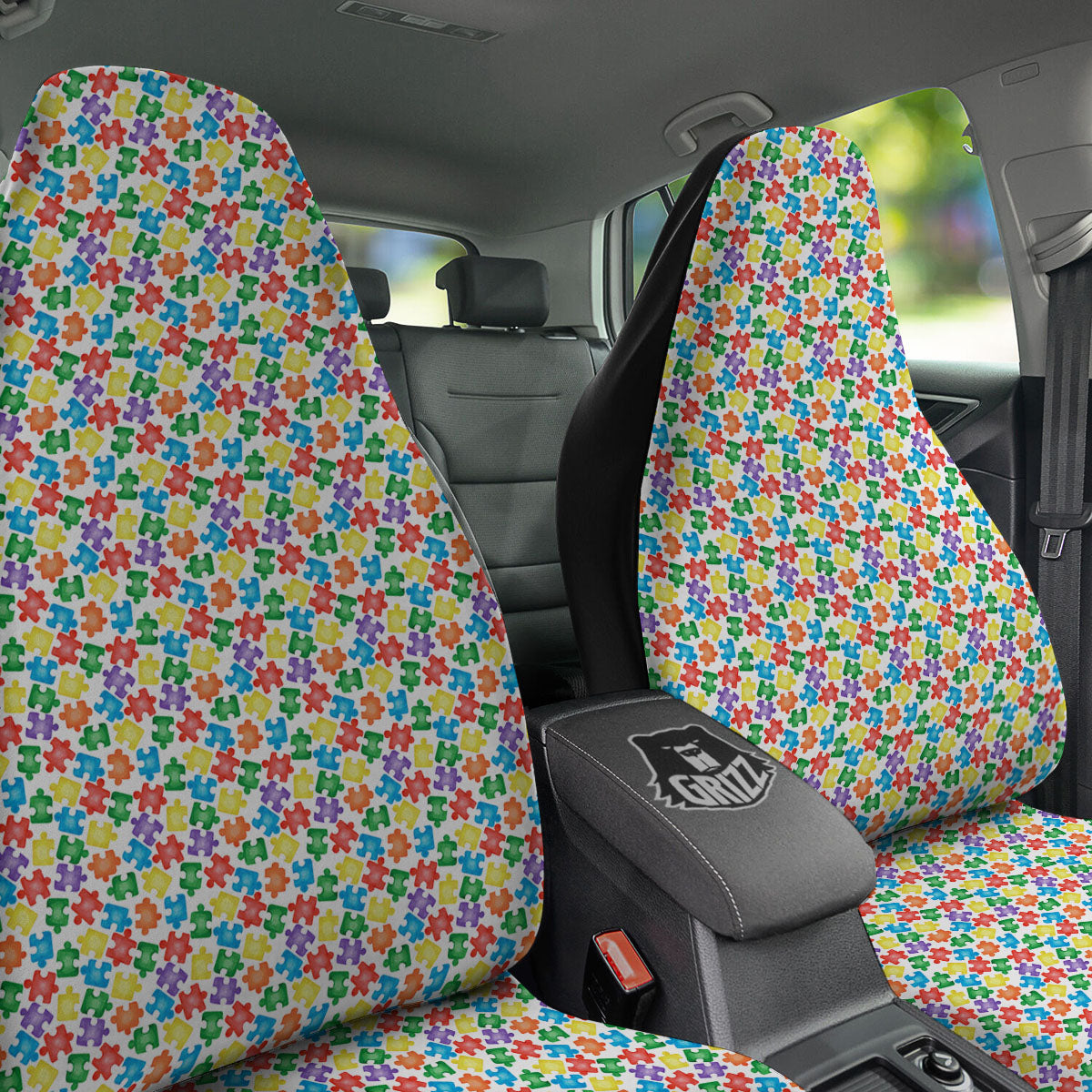 Puzzle Autism Awareness Print Car Seat Covers-grizzshop