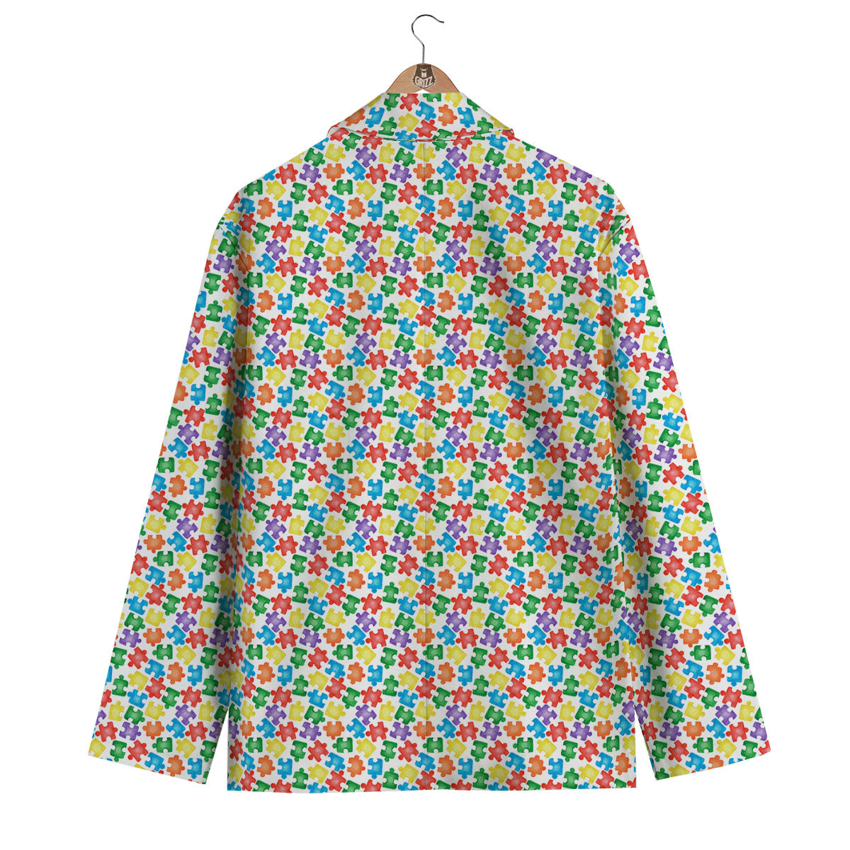 Puzzle Autism Awareness Print Men's Blazer-grizzshop