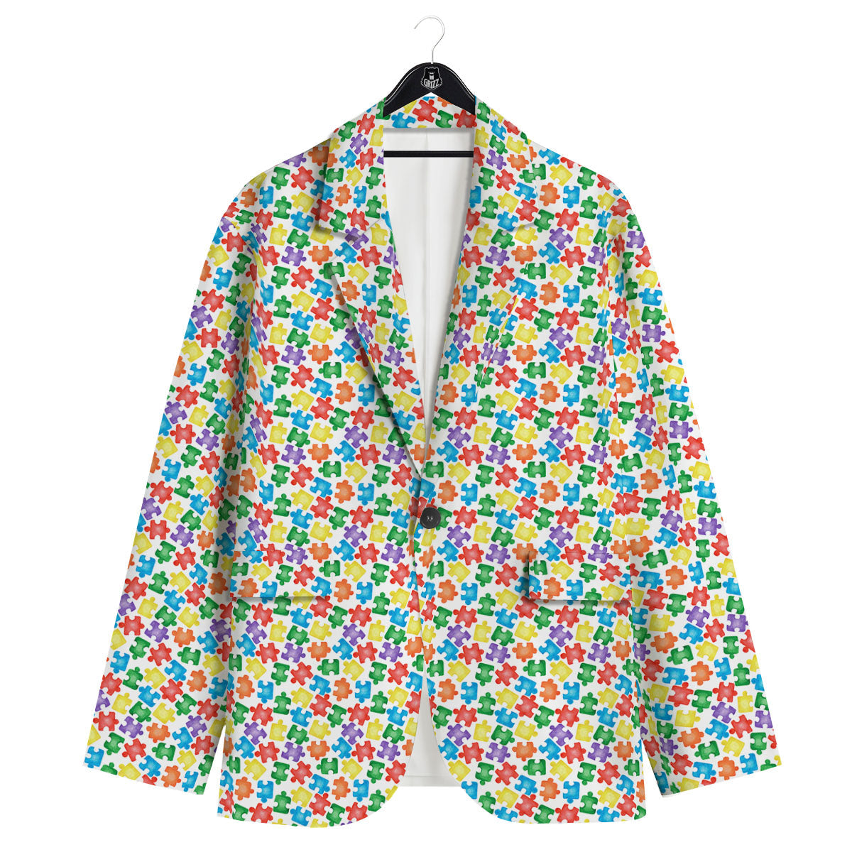Puzzle Autism Awareness Print Men's Sport Coat-grizzshop
