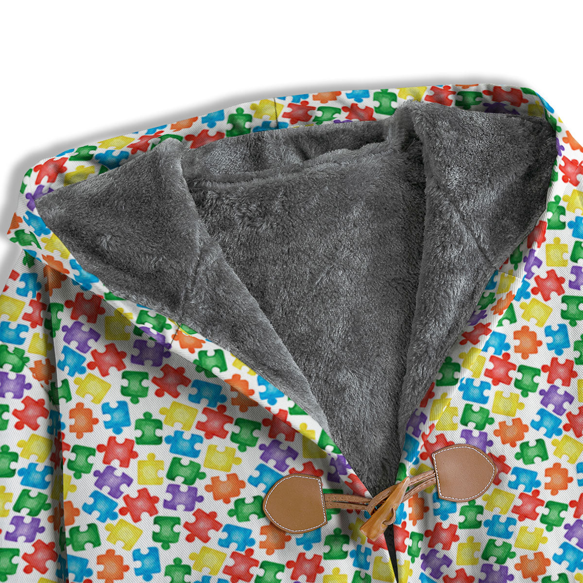Puzzle Autism Awareness Print Men's Windbreaker Jacket-grizzshop
