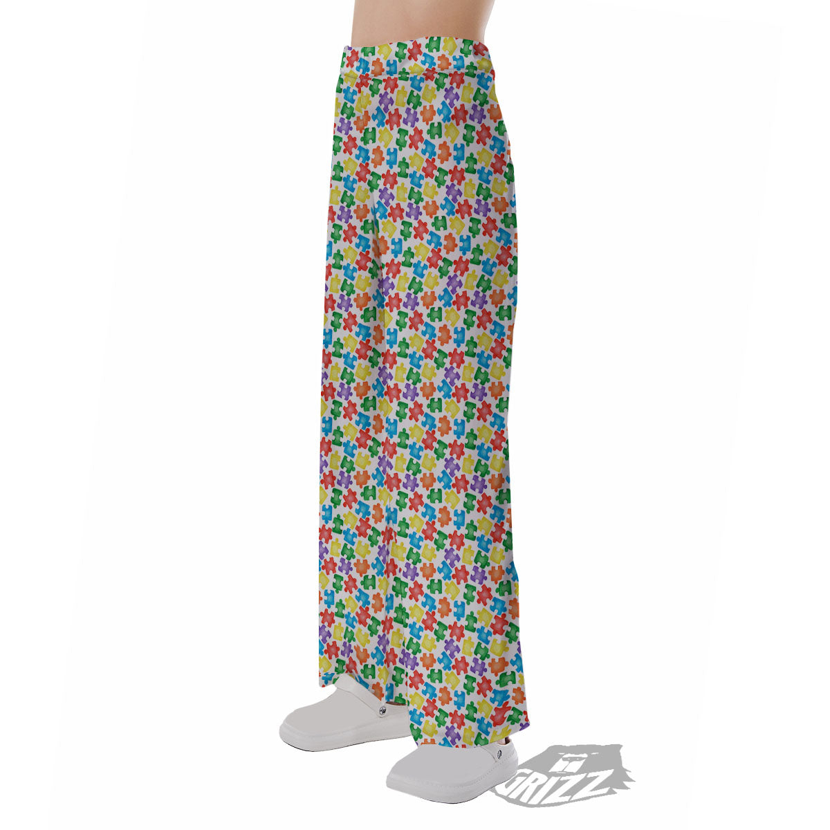 Puzzle Autism Awareness Print Pajama Pants-grizzshop