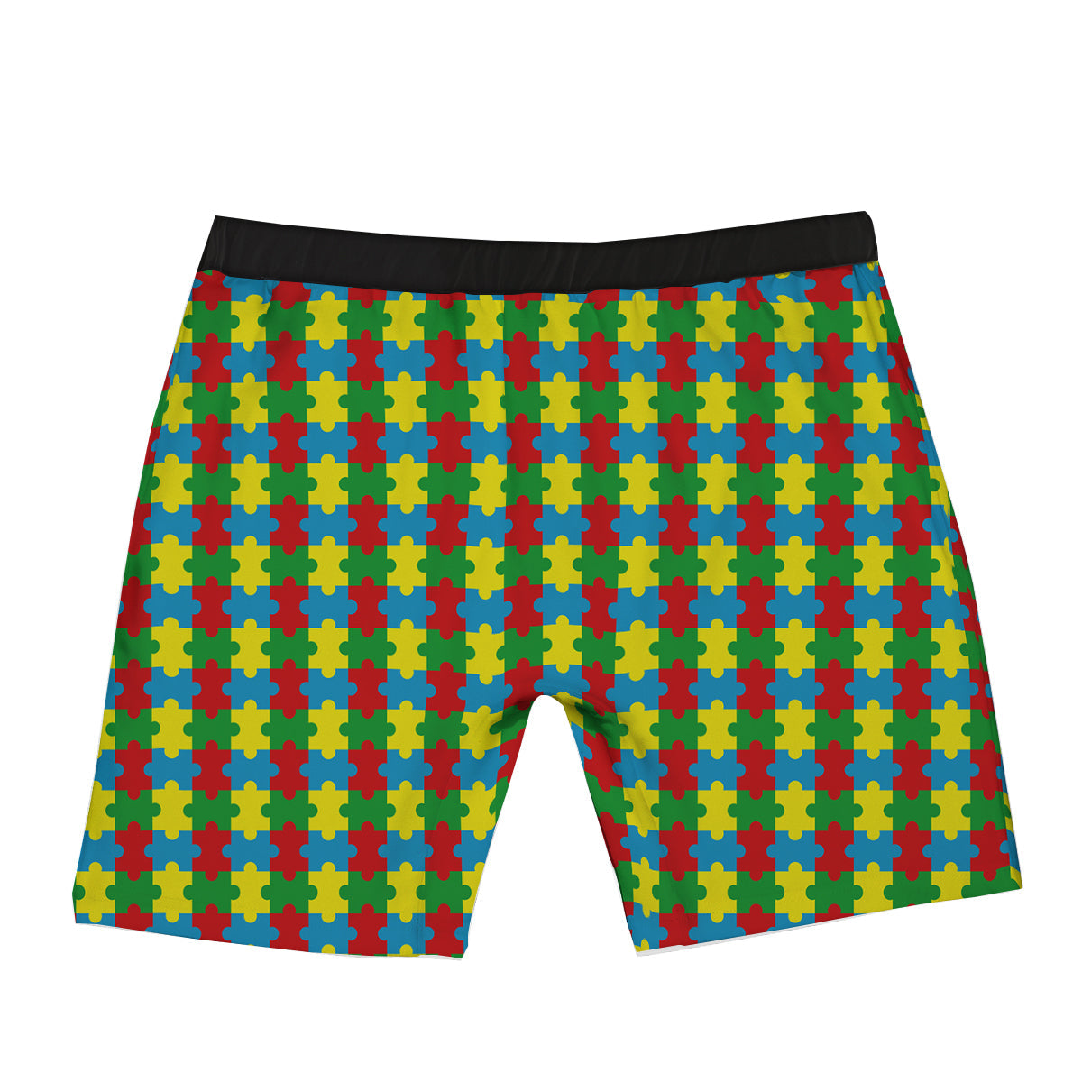 Puzzle Autism Awareness Print Pattern Boxer Briefs-grizzshop