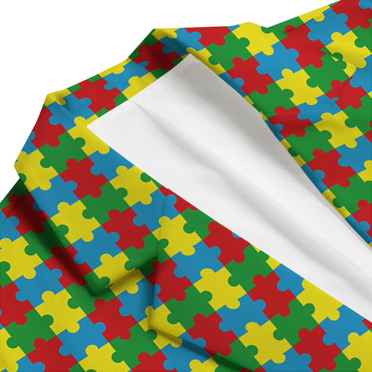 Puzzle Autism Awareness Print Pattern Men's Blazer-grizzshop