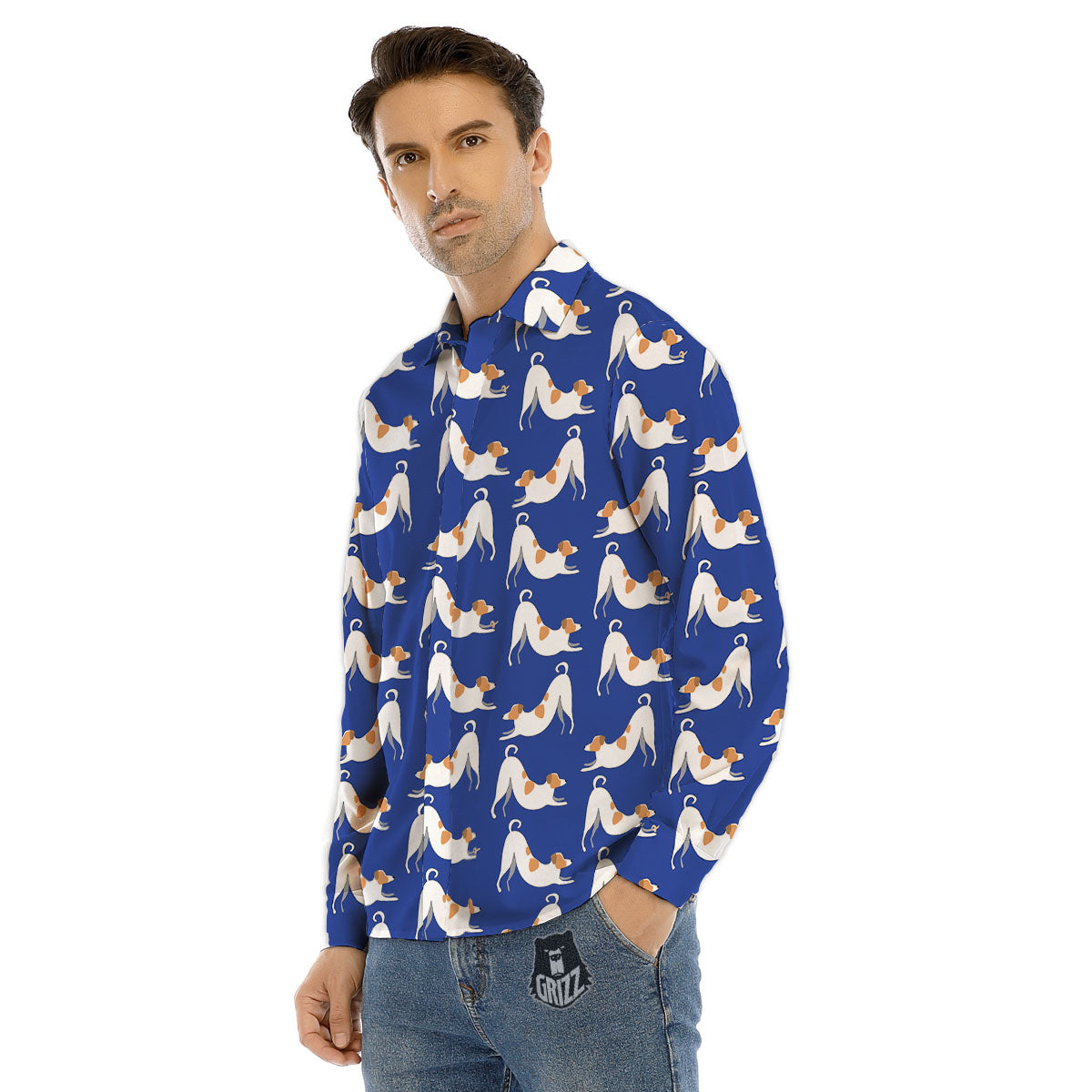 Puzzle Autism Awareness Print Pattern Men's Dress Shirts-grizzshop