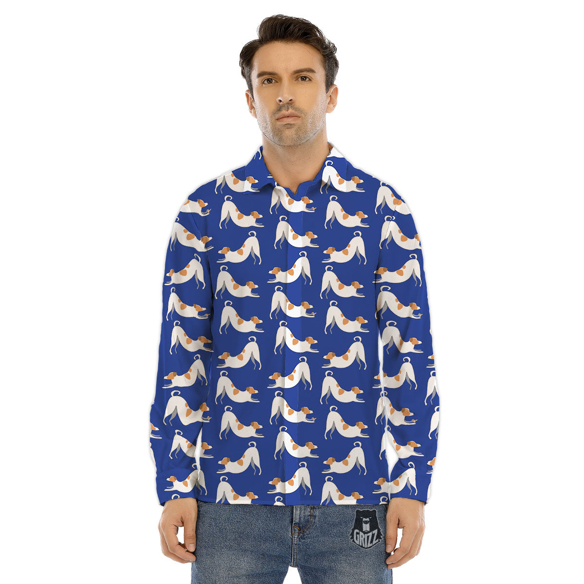 Puzzle Autism Awareness Print Pattern Men's Dress Shirts-grizzshop