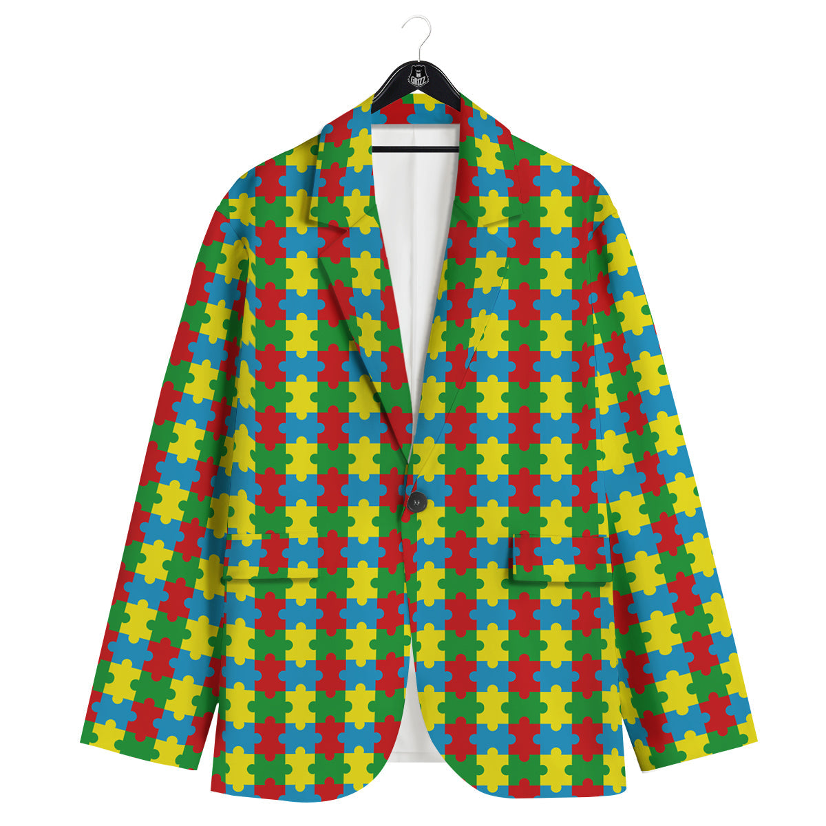 Puzzle Autism Awareness Print Pattern Men's Sport Coat-grizzshop