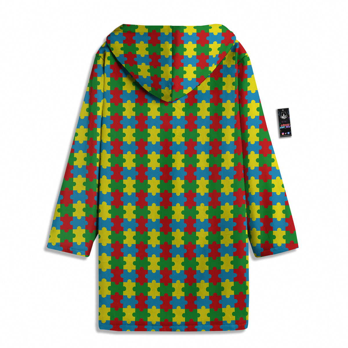 Puzzle Autism Awareness Print Pattern Men's Windbreaker Jacket-grizzshop