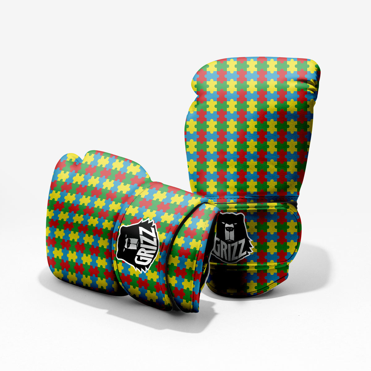Puzzle Autism Awareness Print Pattern Pro Boxing Glove