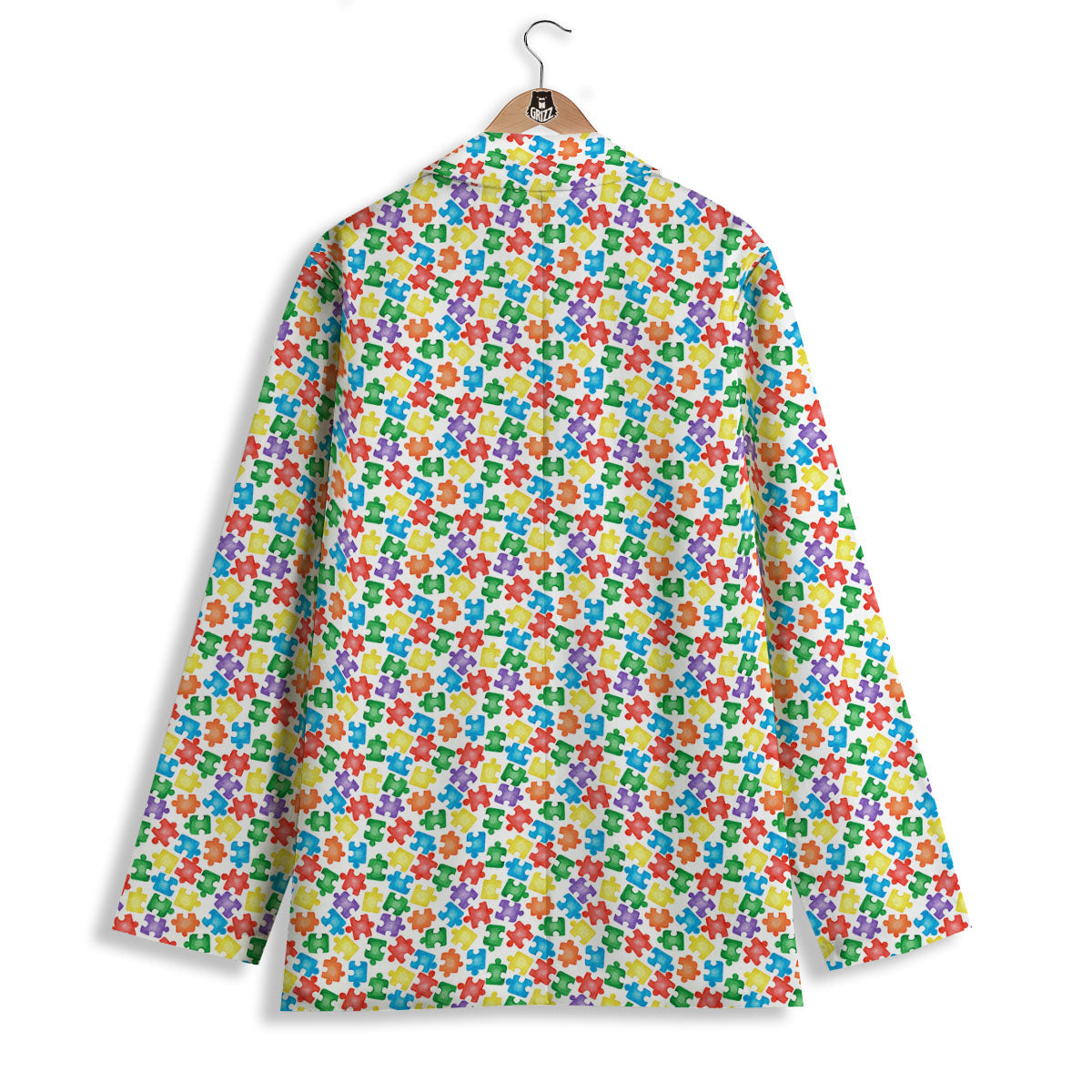Puzzle Autism Awareness Print Women's Blazer-grizzshop