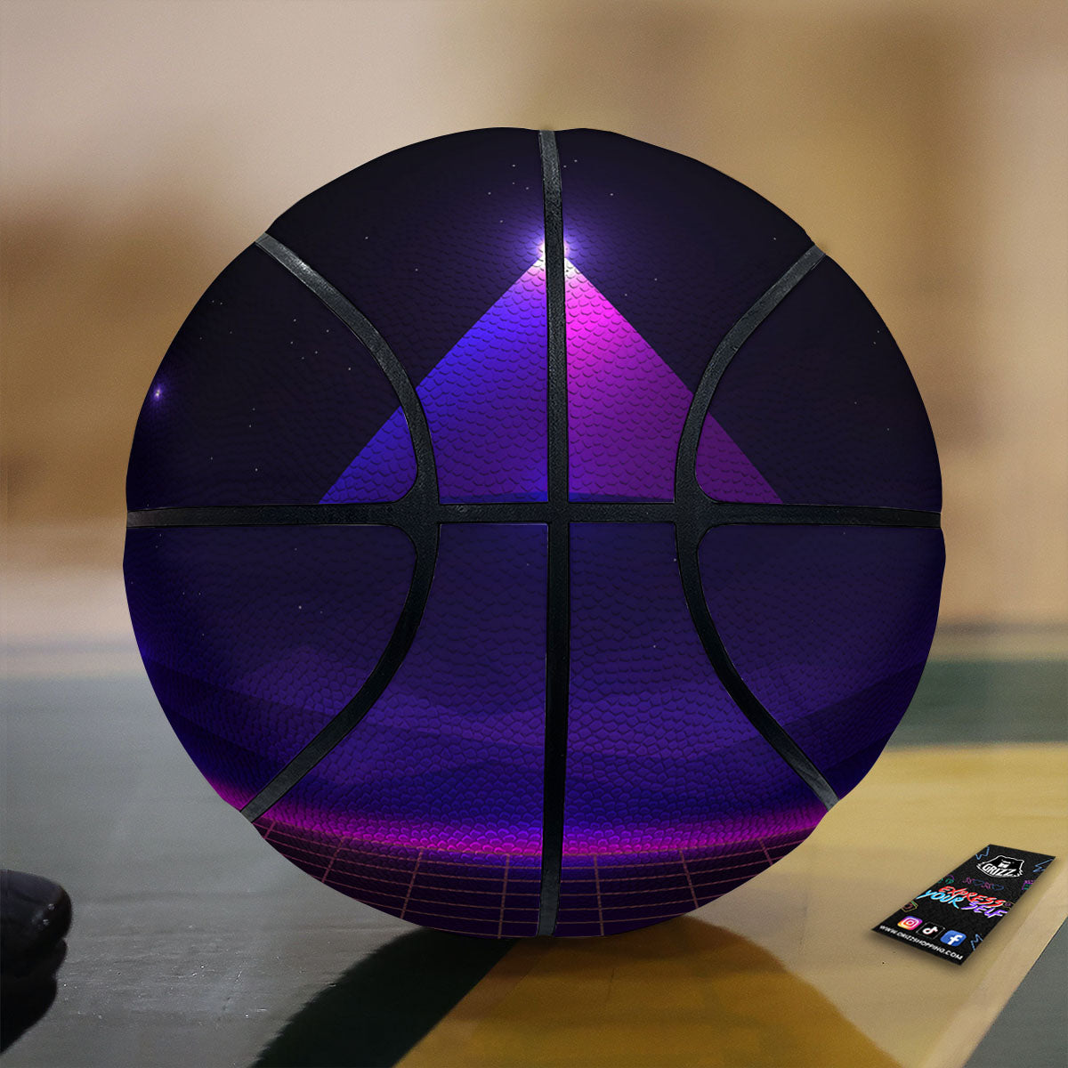 Pyramid Cloud Purple Print Basketball-grizzshop