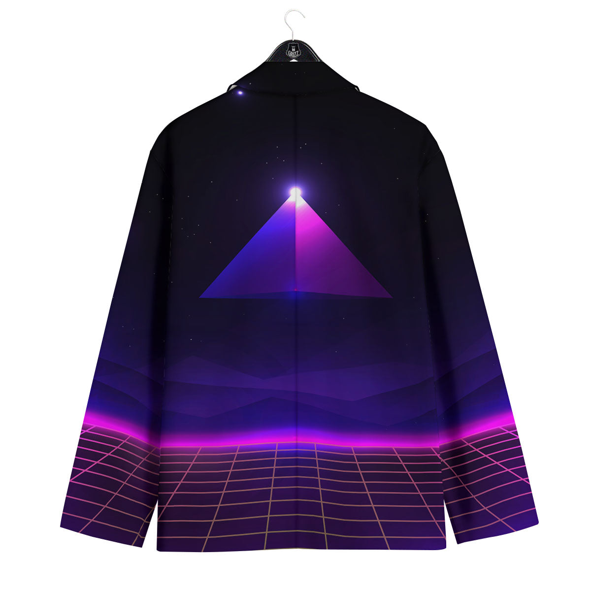 Pyramid Cloud Purple Print Men's Sport Coat-grizzshop
