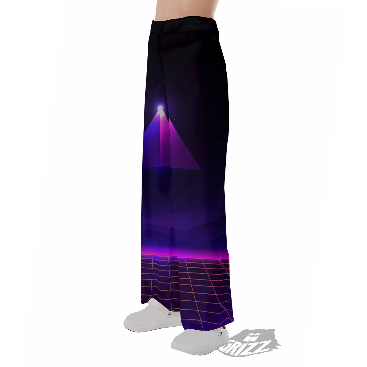 Pyramid Cloud Purple Print Pajama Pants-grizzshop