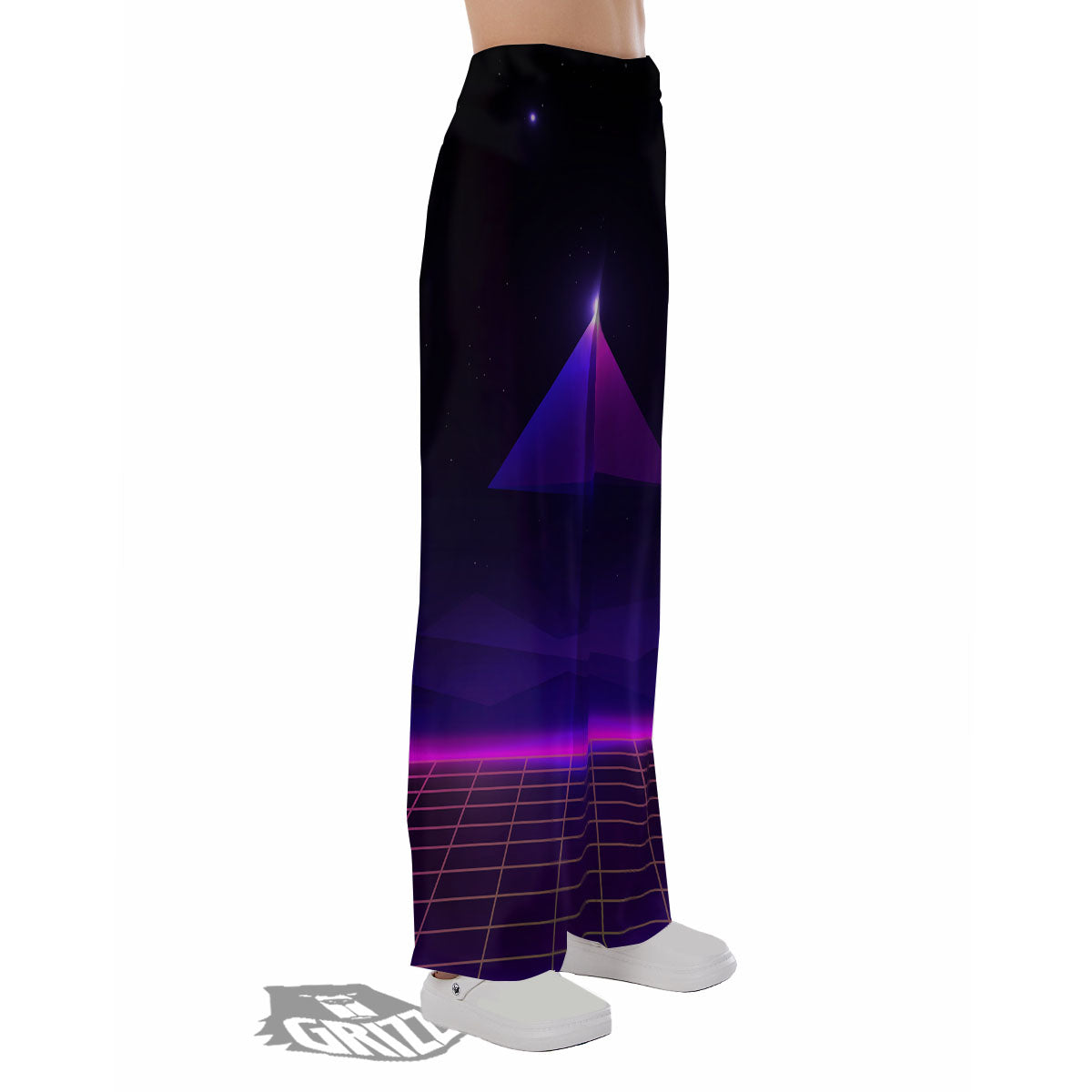 Pyramid Cloud Purple Print Pajama Pants-grizzshop