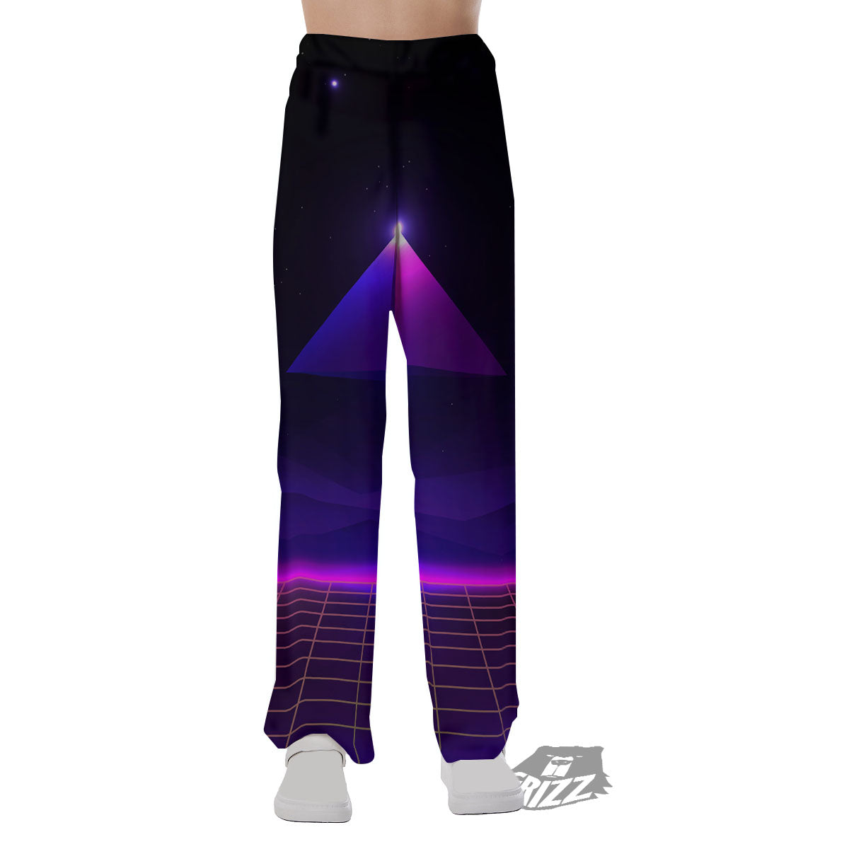 Pyramid Cloud Purple Print Pajama Pants-grizzshop