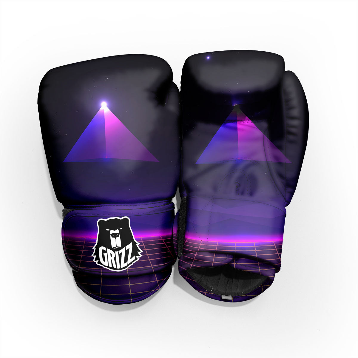 Pyramid Cloud Purple Print Pro Boxing Glove