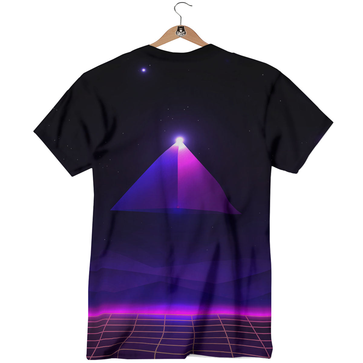 Pyramid Cloud Purple Print T-Shirt-grizzshop