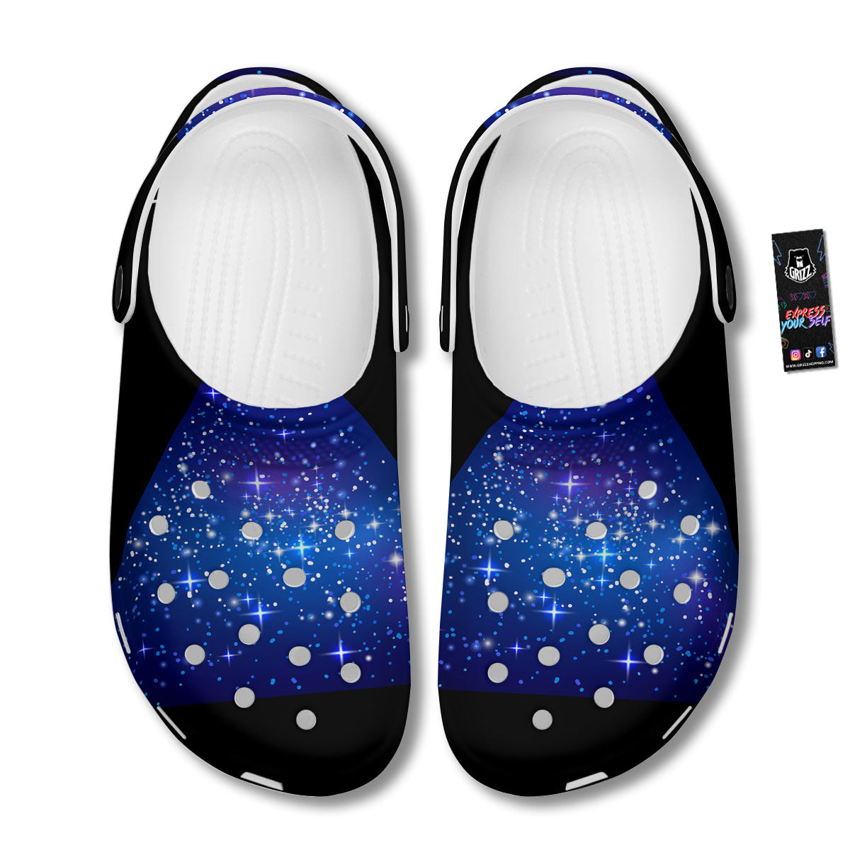 Pyramid Galaxy Print Clog-grizzshop