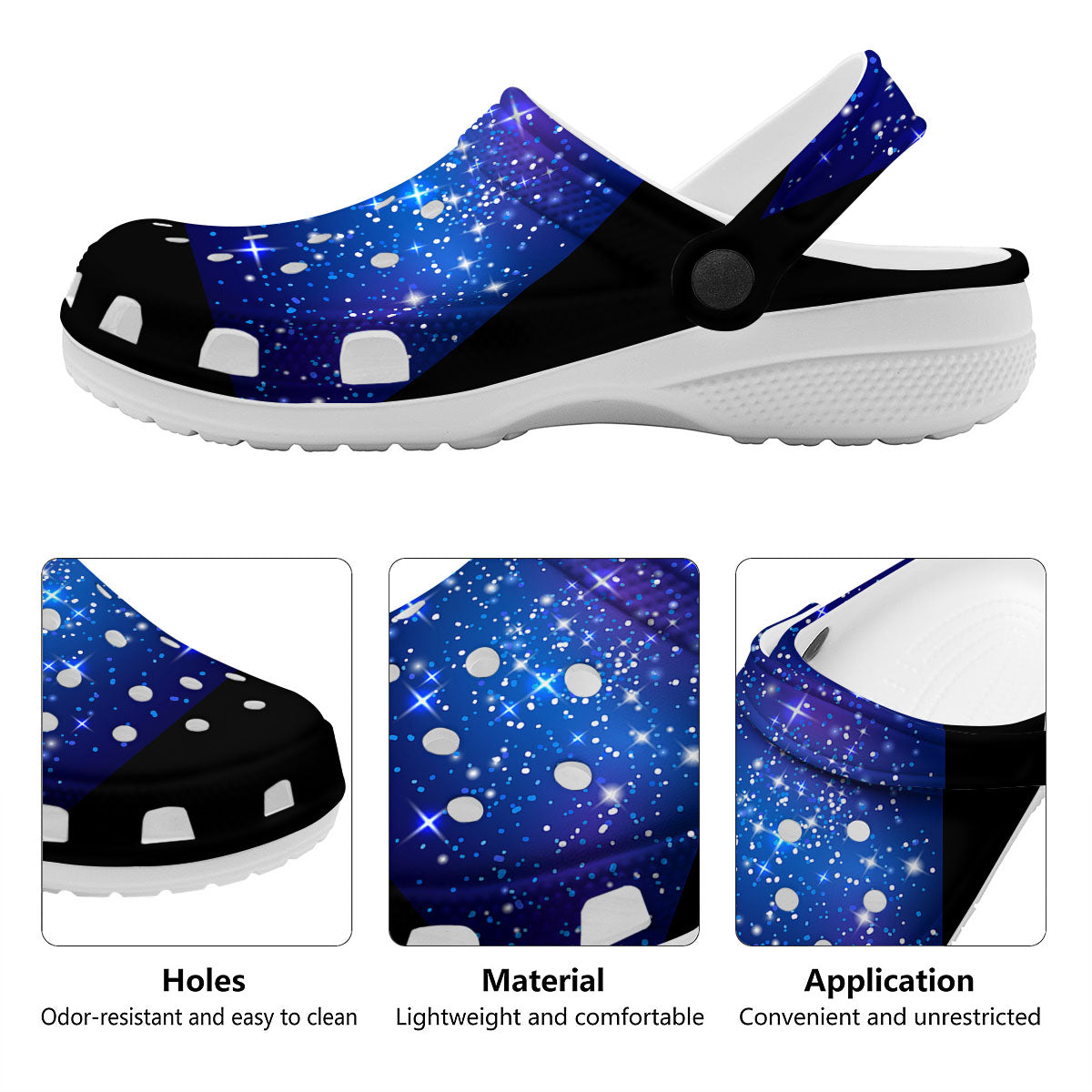 Pyramid Galaxy Print Clog-grizzshop