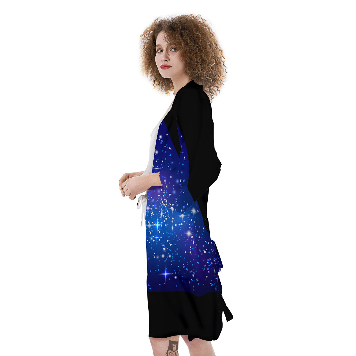 Pyramid Galaxy Print Kimono-grizzshop