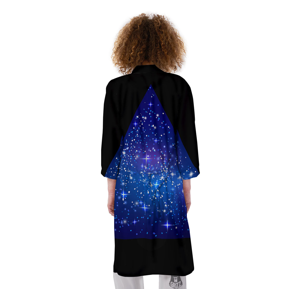 Pyramid Galaxy Print Kimono-grizzshop