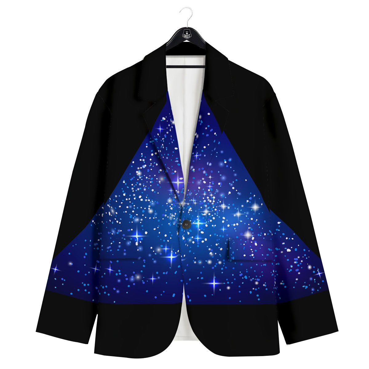 Pyramid Galaxy Print Men's Sport Coat-grizzshop