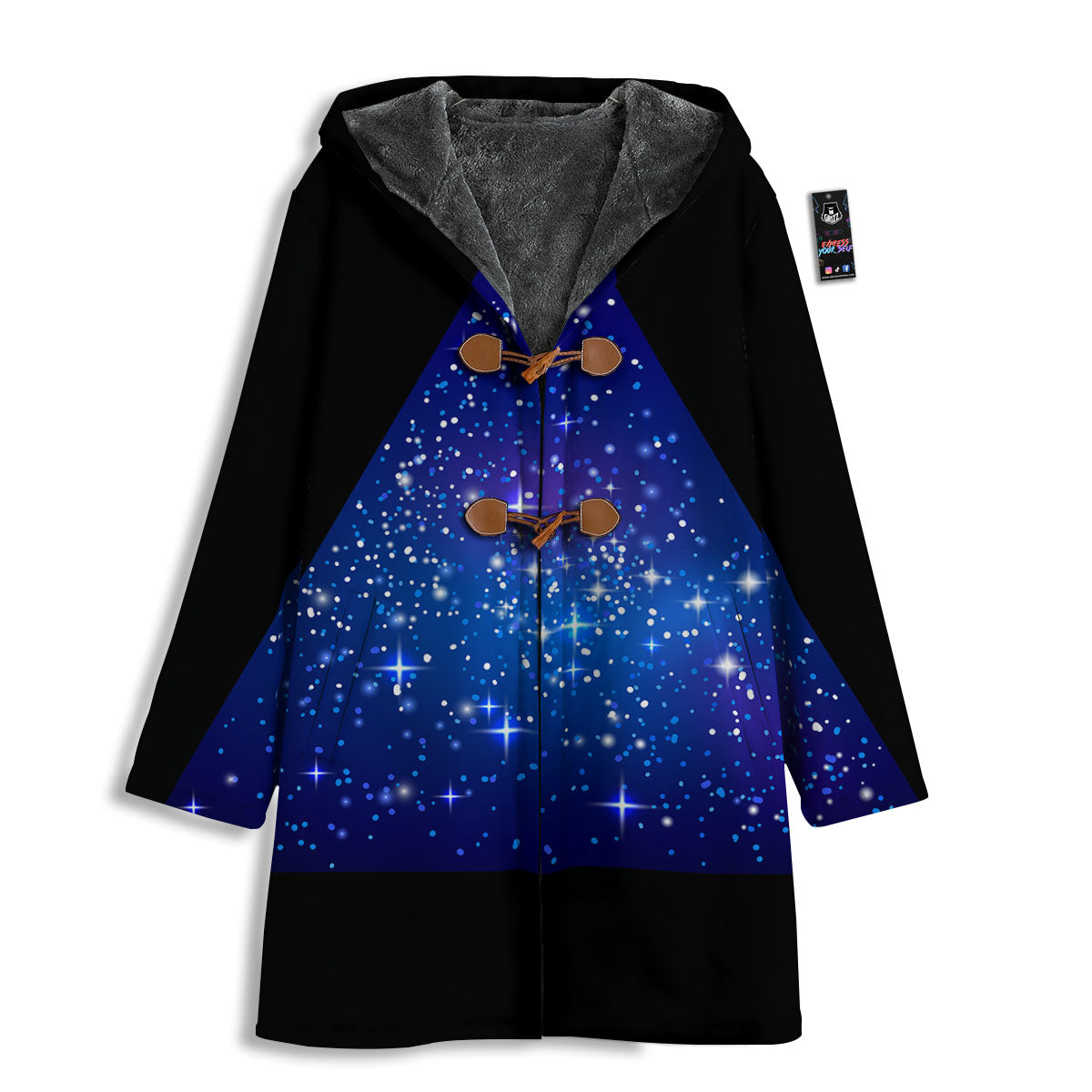 Pyramid Galaxy Print Men's Windbreaker Jacket-grizzshop