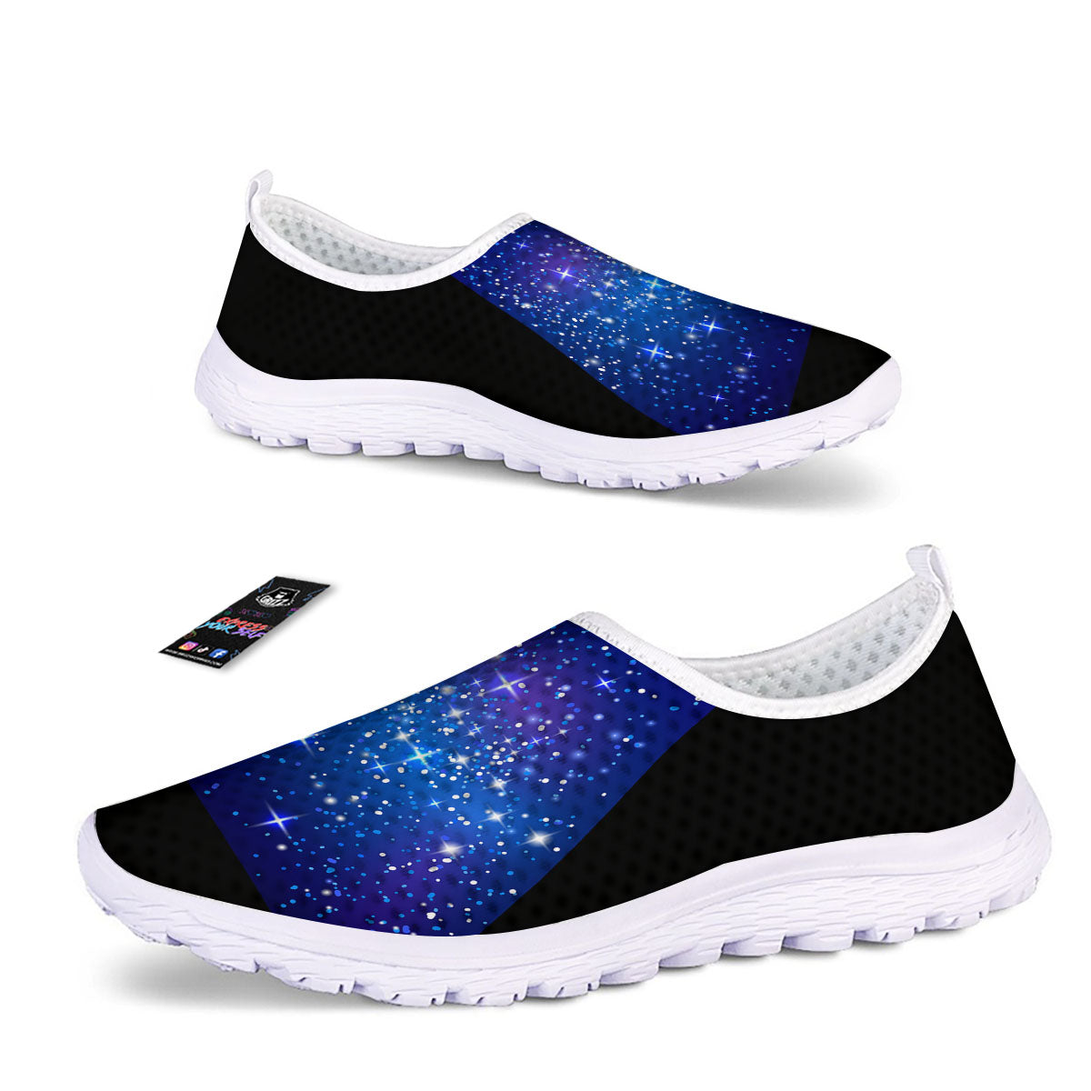 Pyramid Galaxy Print Nurse Shoes-grizzshop